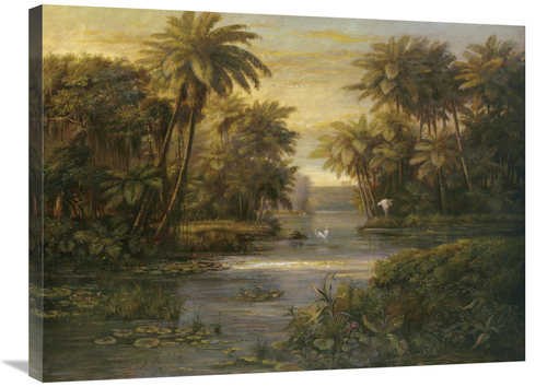 Global Gallery GCS-119076-2432-142 24 x 32 in. Lagoon At Daybreak Art 