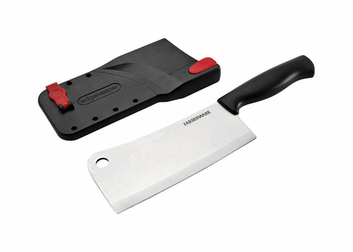 Farberware 6747174 Edgekeeper Carbon Steel Cleaver - Black & Silver&#4