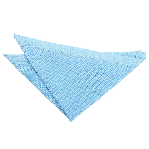 Plain Knitted Handkerchief - Baby Blue