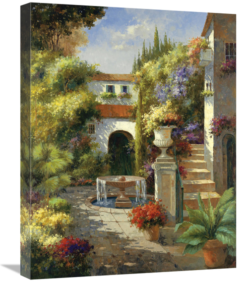 Global Gallery GCS-128524-1824-142 18 x 24 in. Fontana Di Cortile Art 