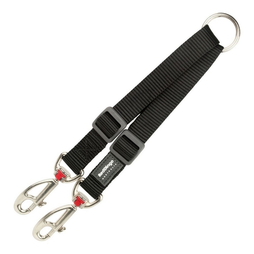 Coupling for 2-dog lead Red Dingo Black black (1.2 x 16.5-22 cm) (1,2