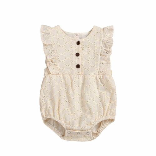 Infant Baby Girls Kid Linen Sleeveless Romper