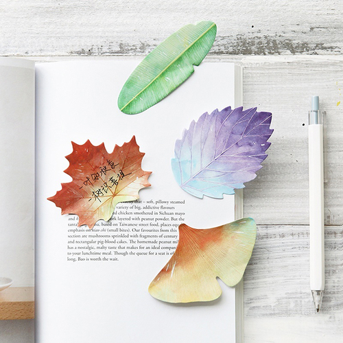 30 Sheet/Pcs Leaves Memo Pad Sticky Leaf Bookmark