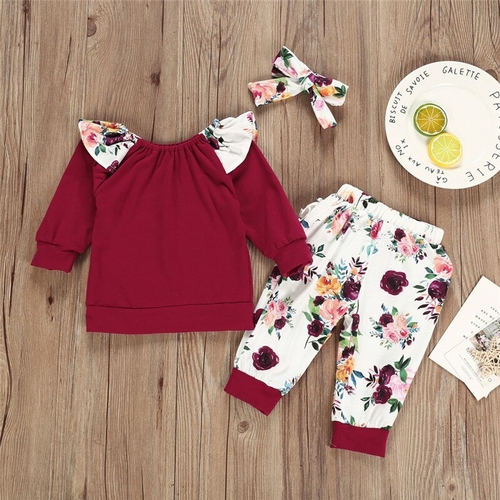 Pudcoco Autumn Newborn Infant Baby Girls Floral