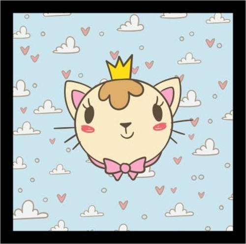 3 Inch Cloth Patch Kids Cat Cloud Heart Texture Kitten Cut