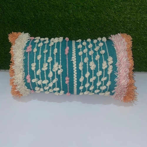 Handmade microfiber filling pillow set of 1 12X22 inch Green