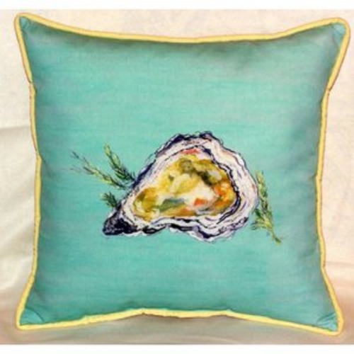 Betsy Drake HJ121C Oyster - Teal Indoor & Outdoor Throw Pillow- 18 x 1