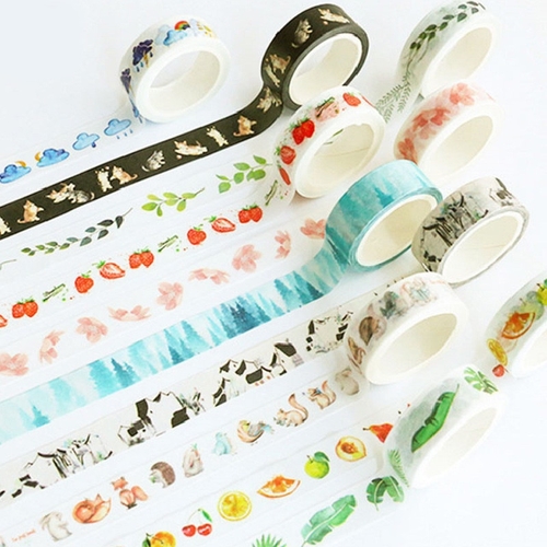 15mm*7m Cute Cat Leaf Strawberry Washi Tape