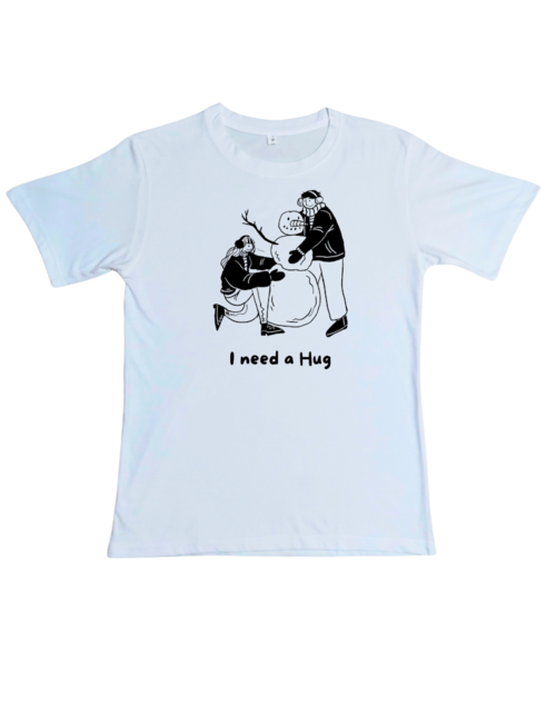 Regular Fit White Tshirt for men & women for Evergreen- design (NEED A