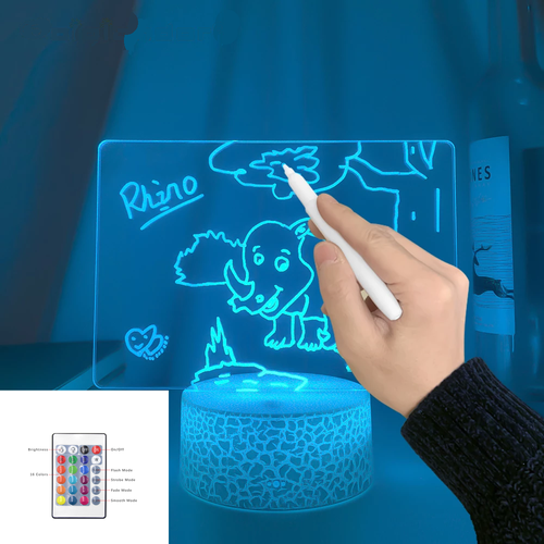 Rewritable Night Light with Message Board Girl Bedroom Sleep Light