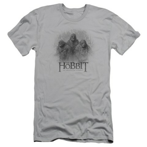 Trevco The Hobbit-Three Trolls Short Sleeve Adult 30-1 Tee- Silver - L