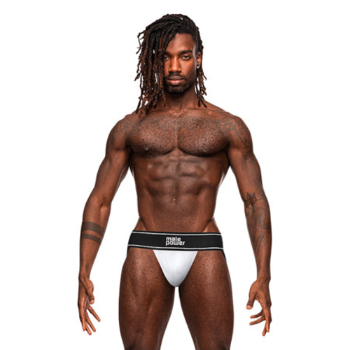 Male Power Modal Rib Jock White L/XL