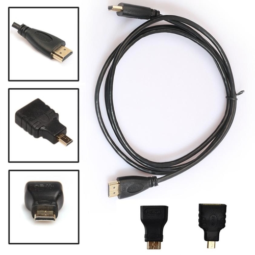 new3in1 HDMI to HDMI/Mini/Micro HDMI Adaptor Cable
