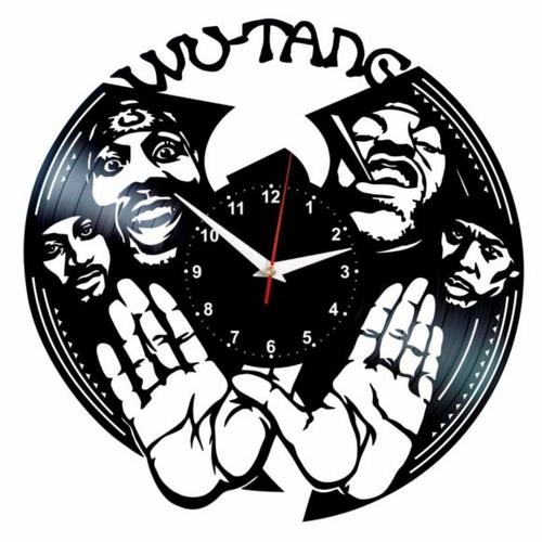 WU TANG RAP BAND HANDMADE VINYL RECORD WALL CLOCK