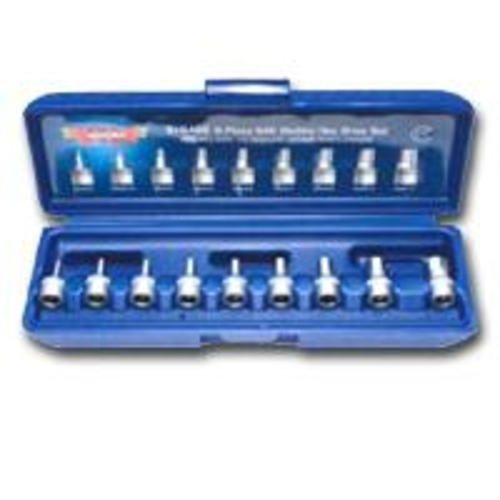 9-Piece 1/4 in. Dr. Metric 2mm - 10mm Stubby Hex Bit Set