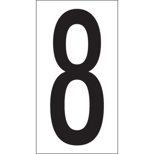Tape Logic DL9308 3.50 in. 8 Vinyl Warehouse Number Labels, Black 