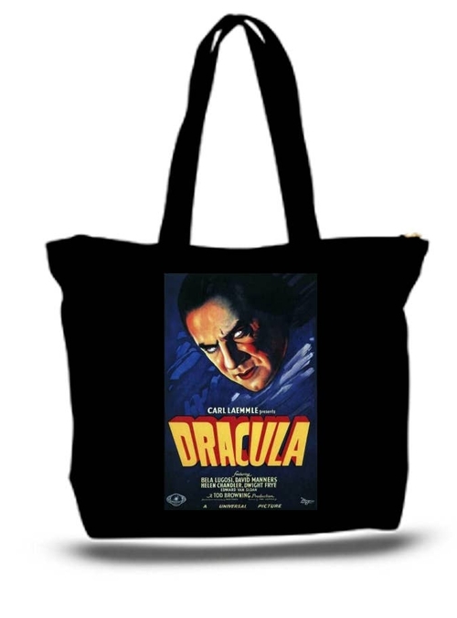 Dracula Large Tote New Zipper Bag