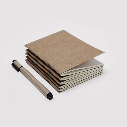 1PC Small Kraft Paper Notebook Stationery Diary