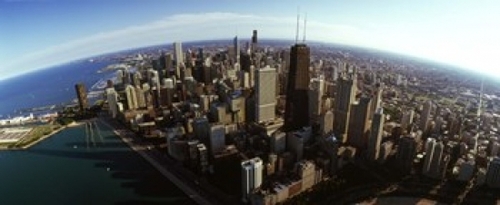 Panoramic Images PPI126420L Aerial view of a city  Chicago  Cook Count