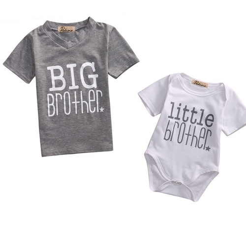 Infant Baby Boys Big Little Brother Matching