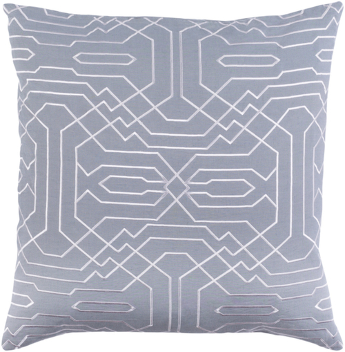 Surya RDW010-2020D Ridgewood Pillow Kit - Medium Gray & White - 20 x 2