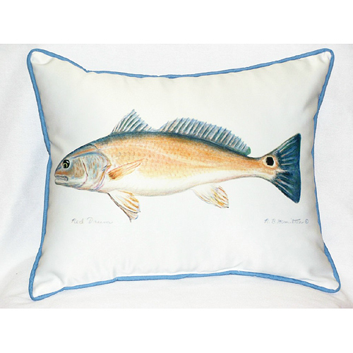 Betsy Drake HJ012 Red Drum Art Only Pillow 15"x22"