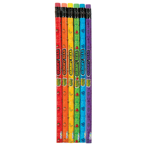 Wacky Whiffs Gummy Bear #2 Pencils - 72 Count, 6 Scents