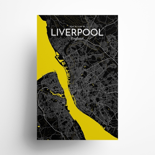 Liverpool City Map Poster