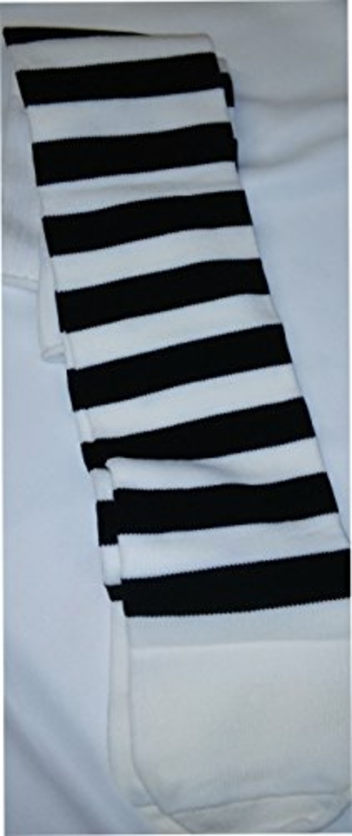 Alexander Costume 23-089-B-W Deluxe Striped Socks, Black & White