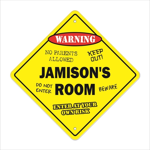 SignMission X-Jamisons Room 12 x 12 in. Crossing Zone Xing Room Sign -