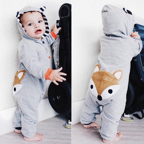 Newborn Kid Baby clothes Stripe animal lovely Fox