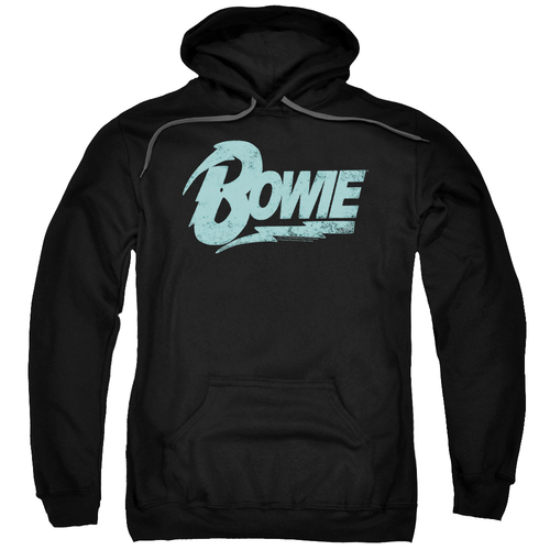 Trevco BOWIE105-AFTH-5 David Bowie Logo-Adult Pull-Over Hoodie, Bl