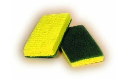 ACS 74-612 6.25 x 3.25 in. Scrubber Sponge Medduty, Green Backed &