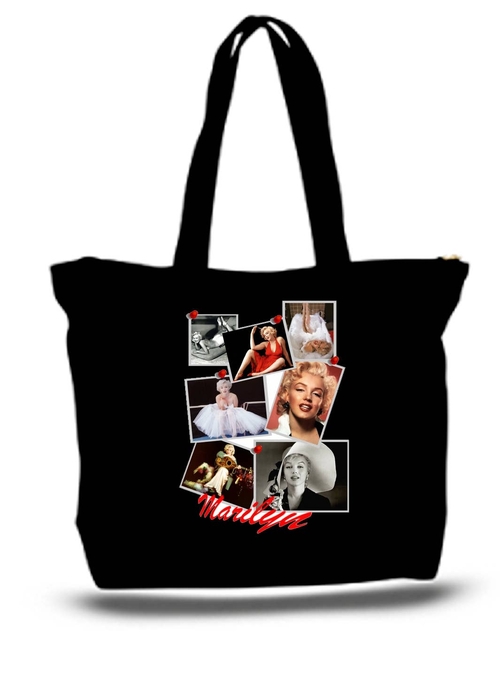 Marilyn Monroe Photo Collage Large Tote New Zipper Bag