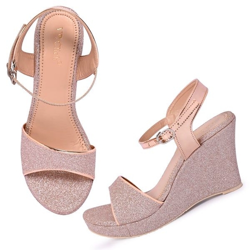 Open-Toe stylish Slingback Party wear Wedges heels Sandals (Size-38)