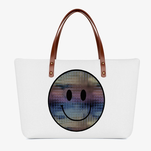 Jacki Easlick Iridescent Happy Face Diving Cloth Tote