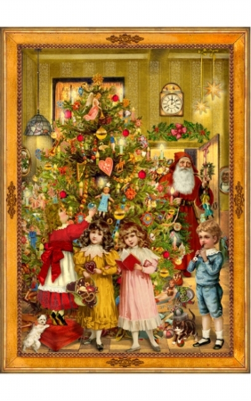 SELL ADV769 Sellmer Advent - Victorian style Christmas Tree with Santa