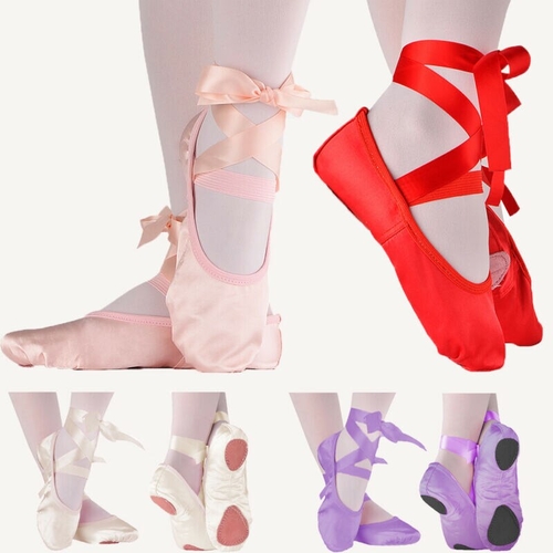 2019 Kids Bandage Children Ballet Shoes Pink