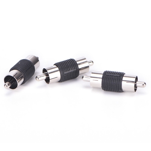 6 Pcs Straight AV RCA Male To Male Connectors