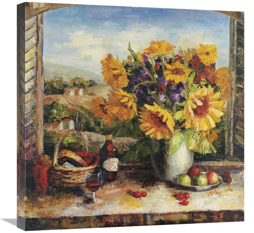 Global Gallery GCS-128085-2424-142 24 x 24 in. Sunflowers with Fruit &