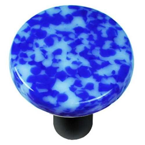 Hot Knobs HK8056-KRB Granite Cobalt Blue & White Round Glass Cabinet K
