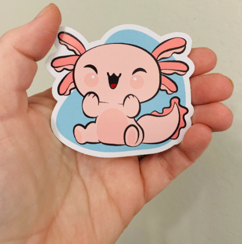 Axolotl Laughing Sticker/Magnet