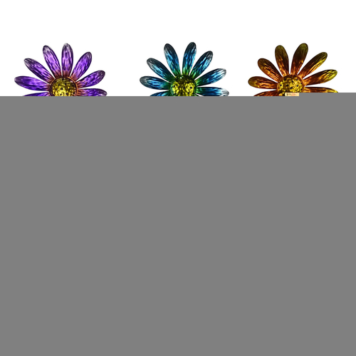 Alpine 8028088 Metal Assorted 32 in. Daisy Outdoor Garden Stake - Pack