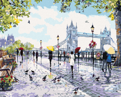 Paint by Numbers - PEOPLE BY THE TOWER BRIDGE (RICHARD MACNEIL)