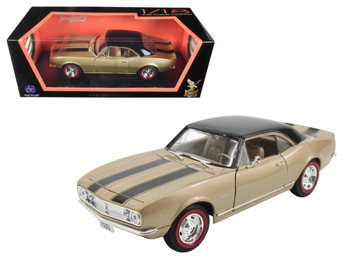 1967 Chevrolet Camaro Z/28 Gold with Black Stripes 1/18 Diecast Model