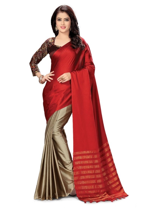 Generic Women's Handloom Cotton Soft Silk Saree