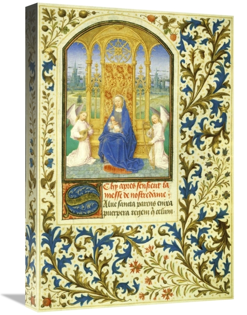 Global Gallery GCS-282426-22-142 22 in. Virgin Enthroned Between Angel