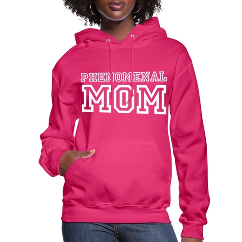 Womens Hoodie - Pullover Hooded Sweatshirt - Graphic/phenomenal Mom