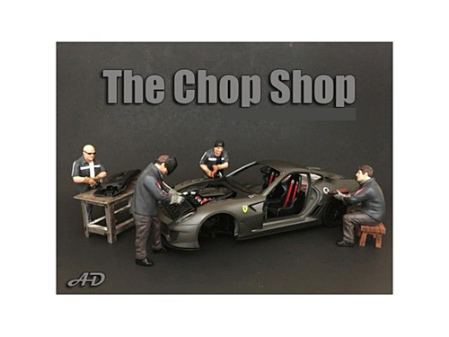 \Chop Shop\" 4 piece Figurine Set for 1/24 Scale Models by American