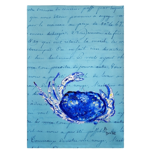 Betsy Drake GT351 B Script Crab Guest Towel - 20 x 20 in.